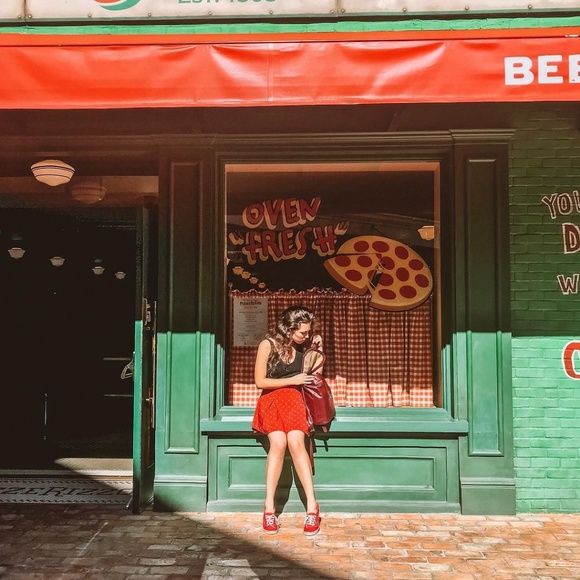 Red Floral Circle Skirt - Picture 4 of 5